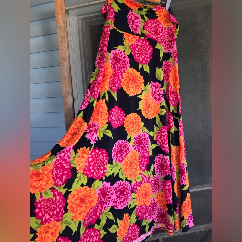 Lularoe Floral maxi skirt women Plus Sz 2x